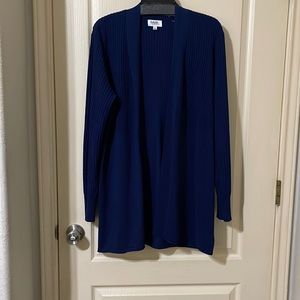 Beautiful eleveneleven royal navy long cardigan, size XL. Never used, too large.